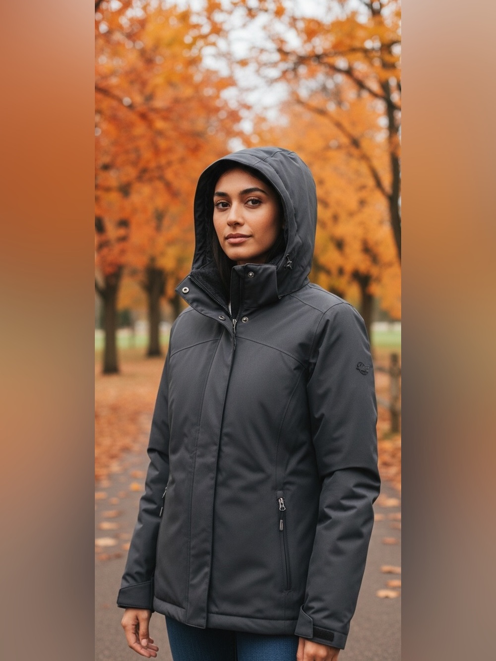 Gerry Ladies’ Snow‑Sky Jacket NWOT | XL Black Waterproof Insulated Hooded Coat